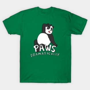 Paws Dramatically Panda with Paw T-Shirt